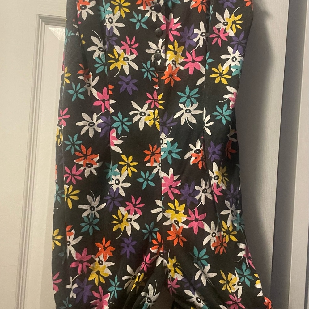 Floral Black Skirt